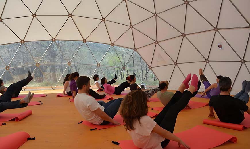 Geodesic Domes And Yoga